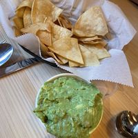 Guac with house made chips  at Fonda Lupita in Durham