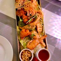 Veggie platter for 2, asked for vegan. at Thailimeleaves Restaurant in Weston-super-mare