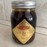 Best hot chili oil. They sell jars to go!  at Tong Fong Low in Oroville