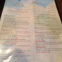 Menu at Plearn Park in Woburn
