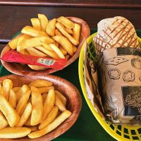 Burrito and French fries at Taco Loco Cantina - Nettetal in Nettetal