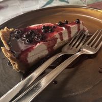 Vegan cheesecake with frutti di bosco - dinner   at Osteria L'Angolo Divino in Rimini