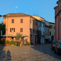 outside at Osteria L'Angolo Divino in Rimini