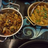 Brinjal Sabji and Chana Masala - both very good! at Baba & Kaur Northern Cuisine in Malacca