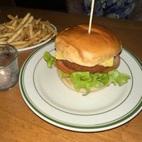 Vegan chicken burger  at Apres Surf Bar in Burleigh Heads
