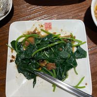 Sweet Potato leaves & soy mince at Chun Shui Tang (Park Lane by CMP Branch) - 春水堂 in Taichung