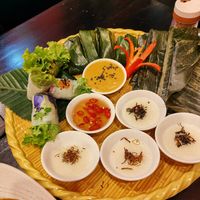 Steam cake tray at Tĩnh Garden Vegetarian in Hue