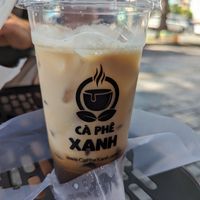 Nut milk with coffee at Banh Mi Xanh in Ho Chi Minh City