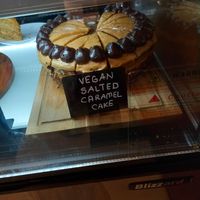 Vegan Salted Caramel Cake. at Flower Cafe Ncl in Newcastle Upon Tyne