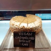 Vegan caramelised biscuit cake at Flower Cafe Ncl in Newcastle Upon Tyne