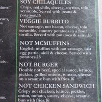 2026 veggie menu section, limited but good! at The District Cafe in Bakersfield