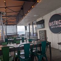 Outside patio (inside was slammed!) at The District Cafe in Bakersfield