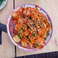 Tteokbokki Sticky Korean BBQ Tofu at Tsunami in Poznan