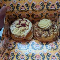 The cherry crumble and pecan cheesecake! at Brammibal's Donuts - Schöneberg   in Berlin