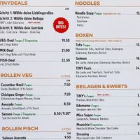 Menu 2024 at Tinyfish - Kesslers Club in Zurich