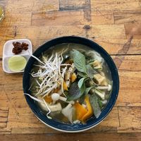 Vegan pho  at Mingle Cafe in Hue