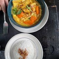 Yellow curry - delicious!   at Mingle Cafe in Hue