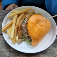 Jackfruit bao bun at Mingle Cafe in Hue