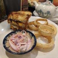 Grilled Cheese with Onion Rings at Mingle Cafe in Hue