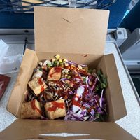 Poke bowl with buckwheat noodles and gochujang dressingg  at Salady - Busan Seomyeon in Busan