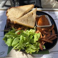 Warm kayu sandwich  at Zrno Bio Bistro in Zagreb