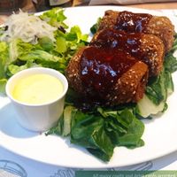 Seitan cordon Bleu at Zrno Bio Bistro in Zagreb