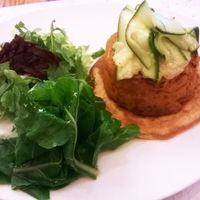 "proljetni burger" at Zrno Bio Bistro in Zagreb