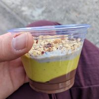 Vegan pudding at Zrno Bio Bistro in Zagreb