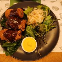 seitan cordon bleu at Zrno Bio Bistro in Zagreb