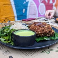 Seitan Cordon Bleu at Zrno Bio Bistro in Zagreb
