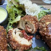 ‘Chicken’ cordon bleu  at Zrno Bio Bistro in Zagreb