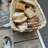 Bread- seriously it was so much we took it with us and were it the next day!  at Zrno Bio Bistro in Zagreb