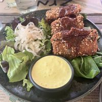 Seitan cordon Bleu  at Zrno Bio Bistro in Zagreb