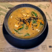 Miso-sesame soup at Zrno Bio Bistro in Zagreb