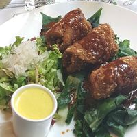 seitan cordon bleu at Zrno Bio Bistro in Zagreb