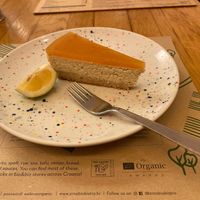 Tofu lemon cake. Remarkably light, just a hint of sweetness. at Zrno Bio Bistro in Zagreb