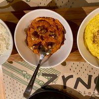 Three dips for starter at Zrno Bio Bistro in Zagreb