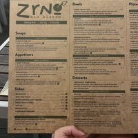summer 2024 menu  at Zrno Bio Bistro in Zagreb