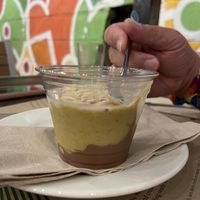 brownie with ice cream  at Zrno Bio Bistro in Zagreb