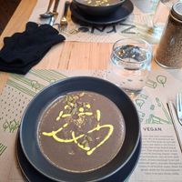 Mushroom soup at Zrno Bio Bistro in Zagreb