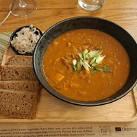 The best bean stew I had! at Zrno Bio Bistro in Zagreb