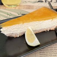 Lemon Tofu Cake (can‘t recommend)  at Zrno Bio Bistro in Zagreb