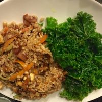 Fried brown rice at Zrno Bio Bistro in Zagreb