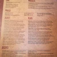 Menu: daily soup, burgers, grilled plate with smoked tofu, etc. at Zrno Bio Bistro in Zagreb