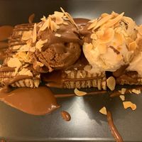 Hungarian layer cake at Zrno Bio Bistro in Zagreb