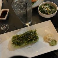 vegan sushi roll and seaweed salad   at Cannonball in San Diego