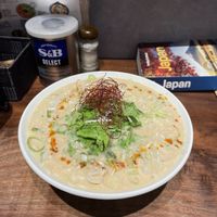 mamekawa dandan noodles with green onions  at Menya Shirakawa Bettei in Gifu
