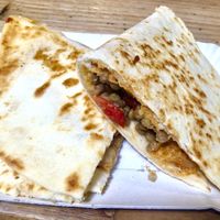 Hummus and lentil piadina   at Sfarinà in Bologna