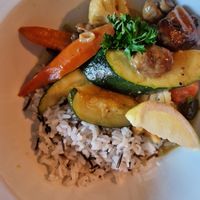Vegan stew (not on the menu) at Restaurant Gammelbua in Reine
