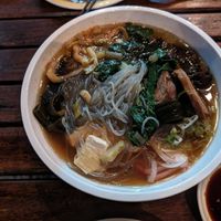 Veg ramen with sweet potato noodle at CHEKAFE in Nairobi